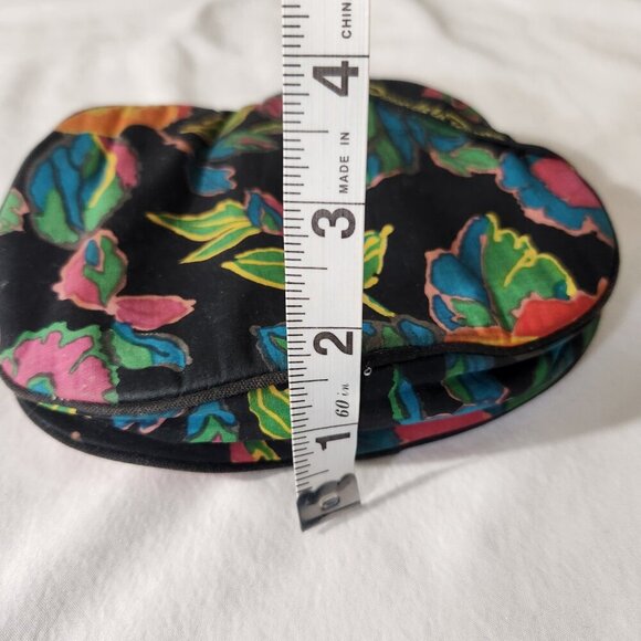 Vintage Oscar de la Renta Floral Print Zip Close Travel Toiletry Cosmetic Bag - Picture 12 of 12